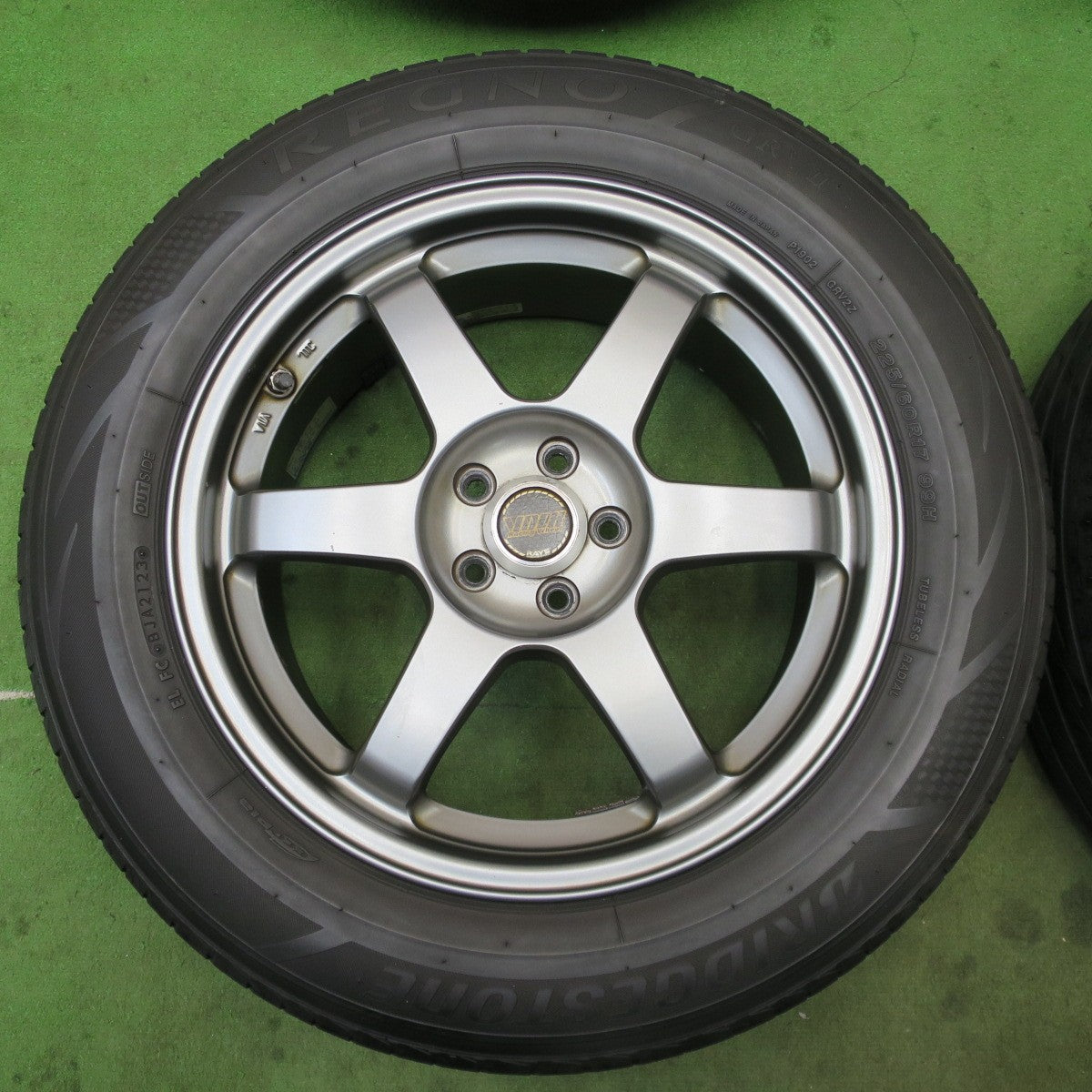 キレイ！23年★フォレスター 等 RAYS VOLK Racing VR TE37 225/60R17 ブリヂストン レグノ GRV2 17インチ レイズ ボルクレーシング PCD100/5H★6042701NGノ