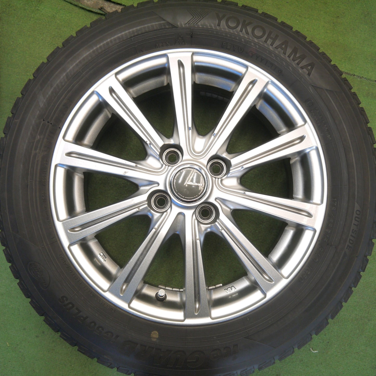 キレイ◎スタッドレス 175/65R15 ヨコハマ アイスガード iG50 プラス MILLOUS PS ミルアス 15インチ PCD100/4H◎6072202Hス