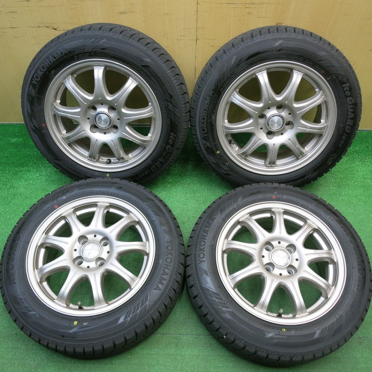 バリ溝！24年！9.5分以上★スタッドレス 175/65R15 ヨコハマ アイスガード iG60 LAYCEA レイシア 15インチ PCD100/4H★5113013HAス