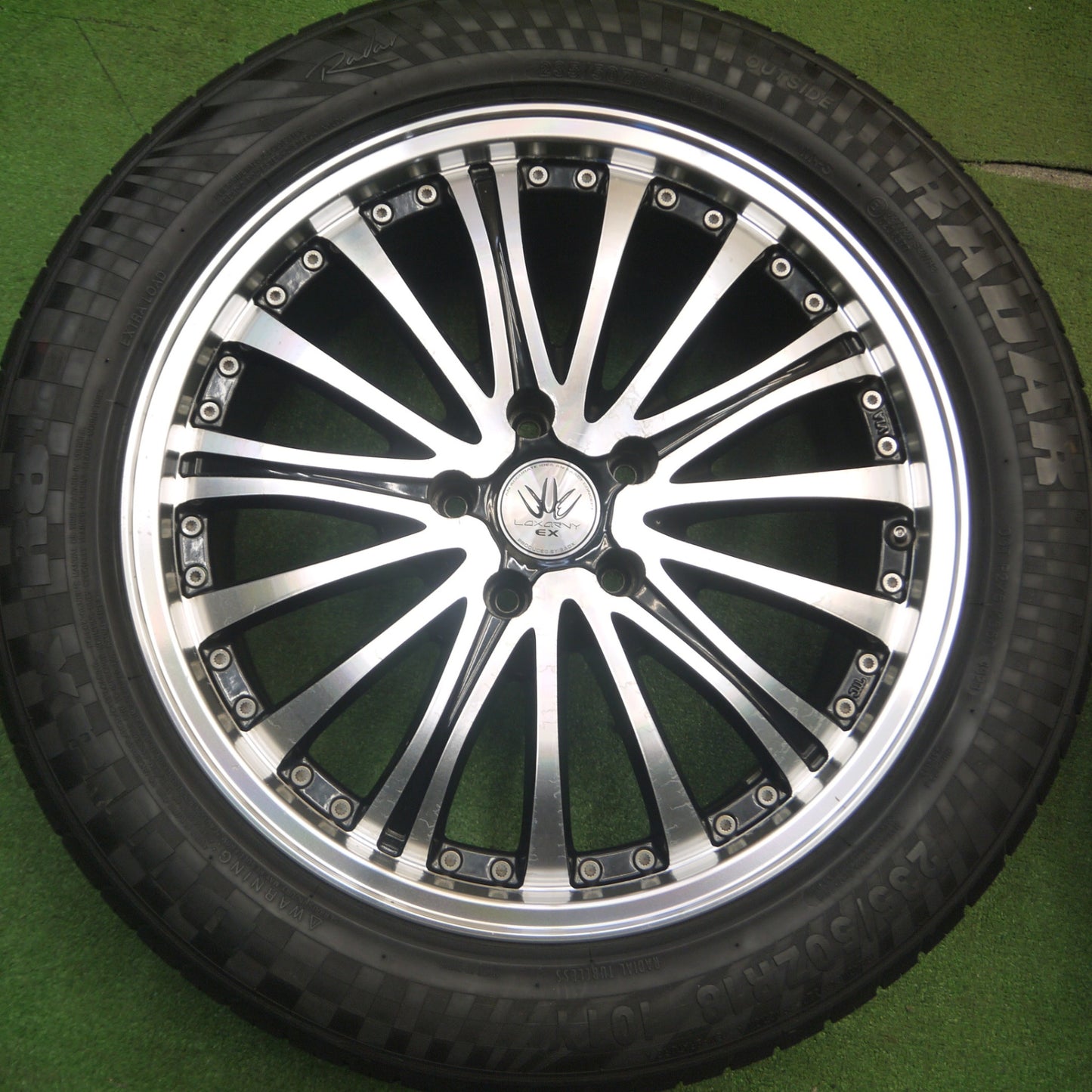 [送料無料] バリ溝！23年！9.5分以上★LOXARNY EX BADX 235/50R18 レーダー Dimax R8+ ロクサーニ 18インチ PCD114.3/5H★5020715Hノ