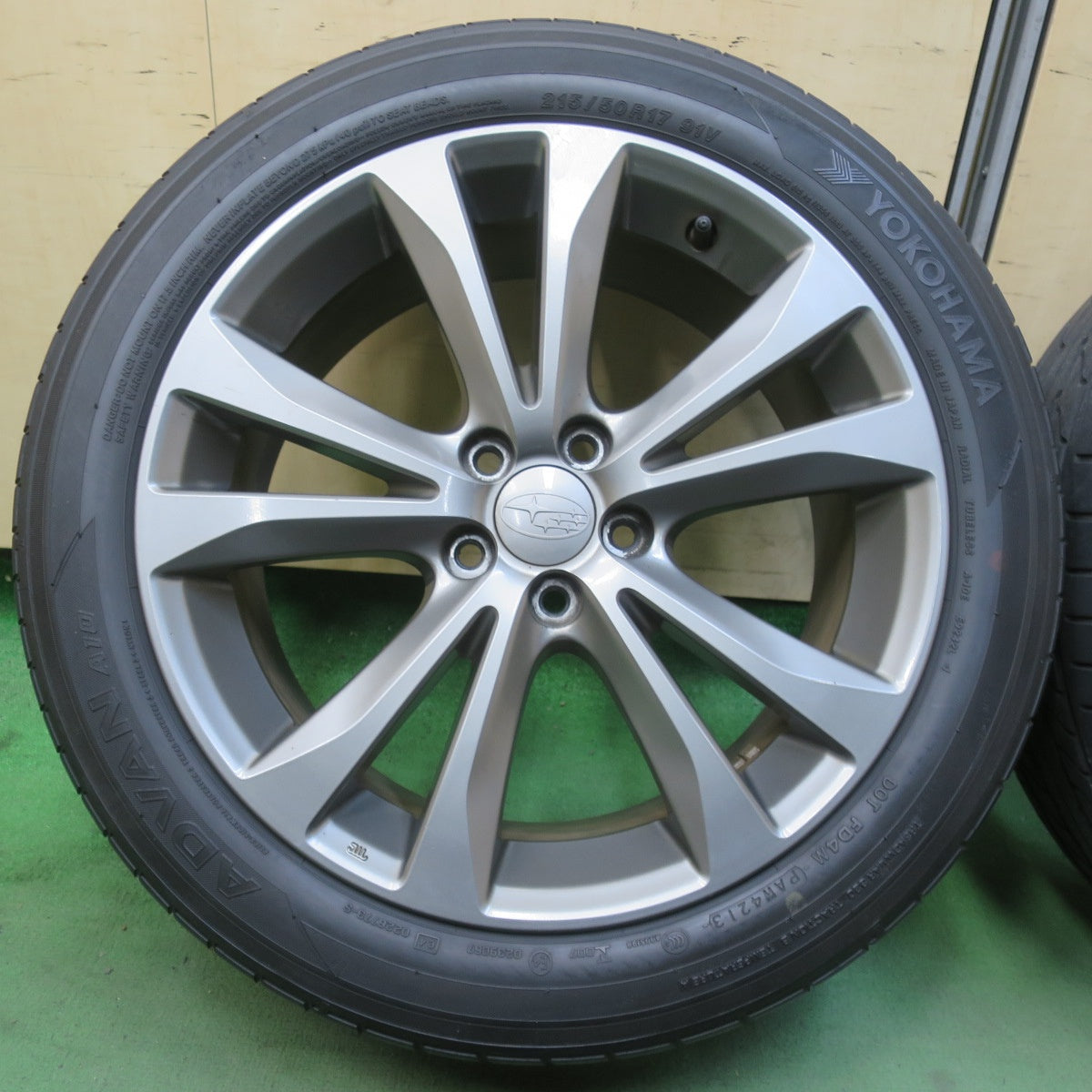 4本価格★スバル レガシィ 純正 215/50R17 ヨコハマ アドバン A10 17インチ PCD100/5H★6032510イノ