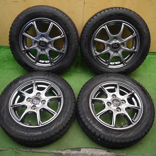 バリ溝！21年！キレイ！9分★スタッドレス 155/65R13 ハイフライ Ｗin-turi 212 Verthandi ヴェルザンディ ヴェルサンディ 13インチ PCD100/4H★5061705Hス