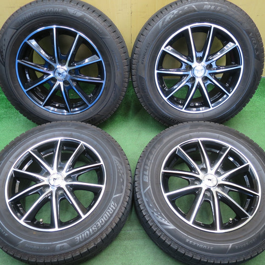 バリ溝！22年！キレイ！9分★プリウス 等 195/65R15 スタッドレス ブリヂストン ブリザック VRX3 JP-STYLE MONZA JPスタイル 15インチ PCD100/5H★6042901NJス