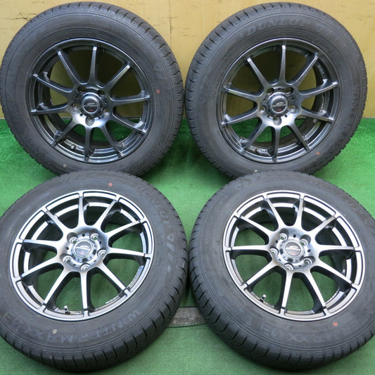 キレイ！21年★スタッドレス 205/60R16 ダンロップ ウインターマックス03 SCHNEIDER シュナイダー 16インチ PCD114.3/5H★5062005NJス