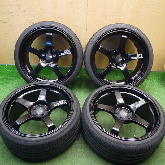 キレイ★プリウス 86 BRZ 等 ADVAN Racing GT 225/35R18 ピレリ P ZERO NERO GT アドバン レーシング 18インチ PCD100/5H★6011903Hノ