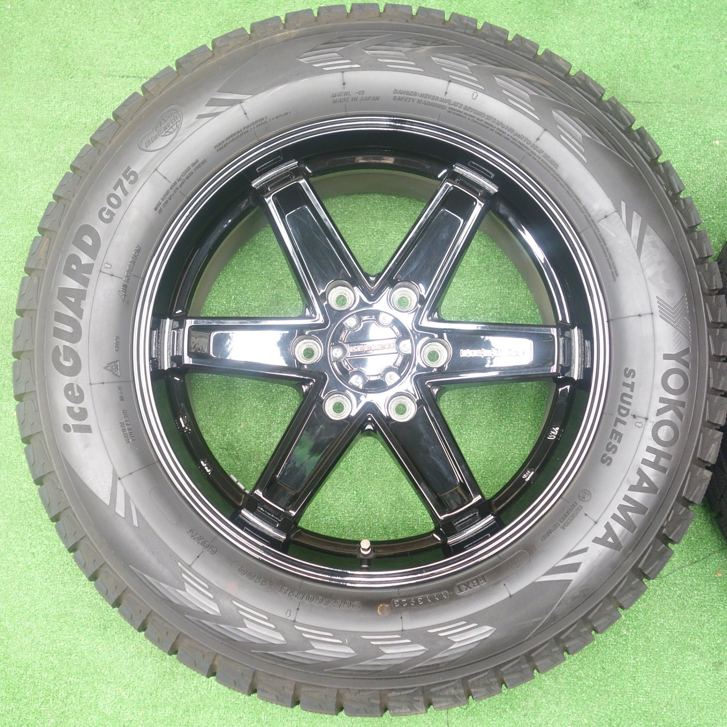 バリ溝！23年！キレイ！9.5分★KEELER TACTICS 265/60R18 スタッドレス ヨコハマ アイスガード G075 キーラー タクティクス 18インチ PCD139.7/6H★6011702KTス