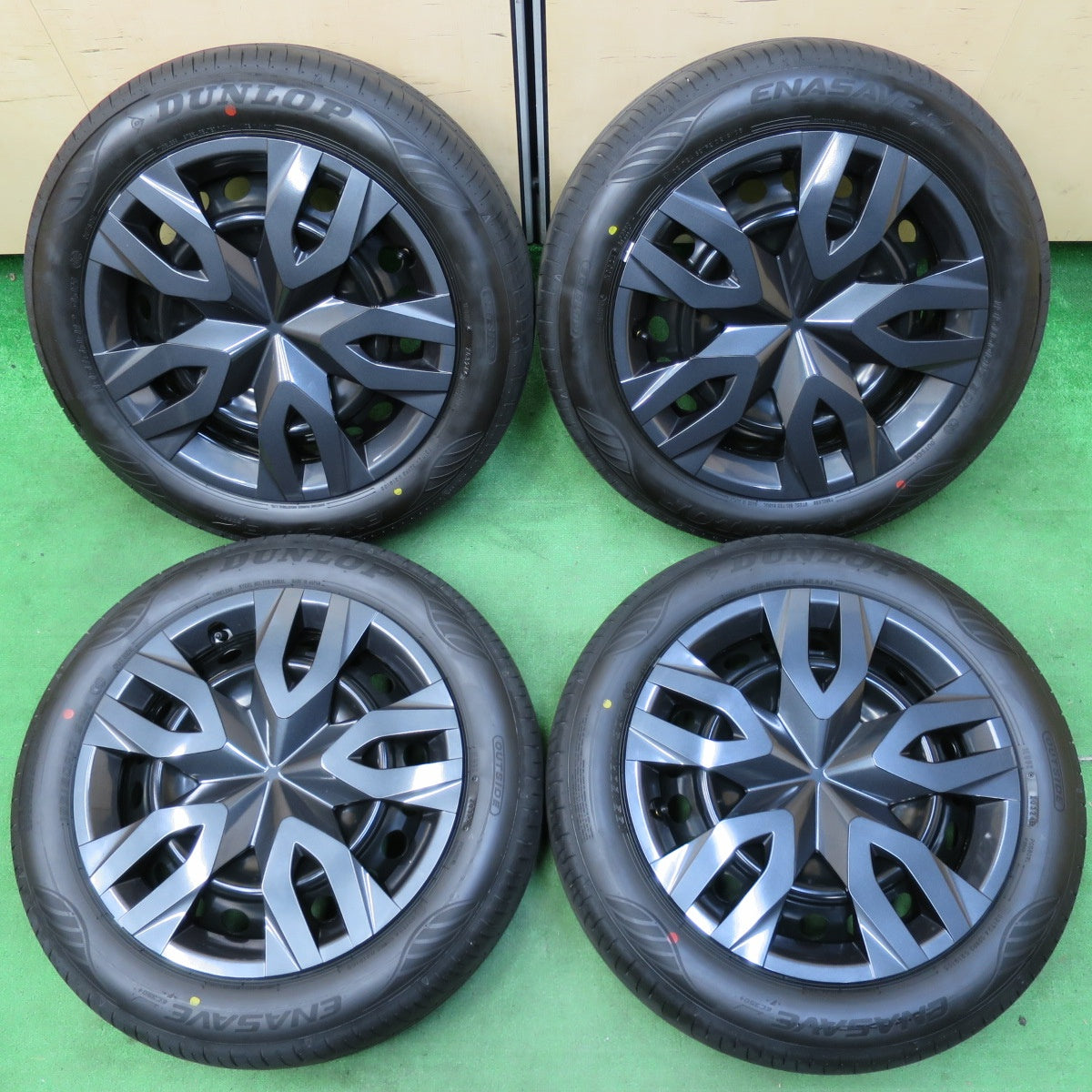 *送料無料* 新車外し！24年★トヨタ 60系 プリウス 純正 スチール 195/60R17 ダンロップ エナセーブ EC350+ 17インチ PCD114.3/5H★4062102イノ