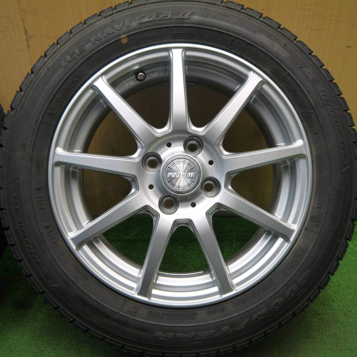 キレイ★スタッドレス 175/65R15 グッドイヤー アイスナビ ZEA2 ravrion ラブリオン 15インチ PCD100/4H★5040808Hス