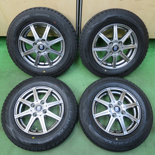 バリ溝！22年！8.5分★スタッドレス 145/80R13 ダンロップ ウインターマックス WM02 社外 アルミ 13インチ PCD100/4H★5053108イス