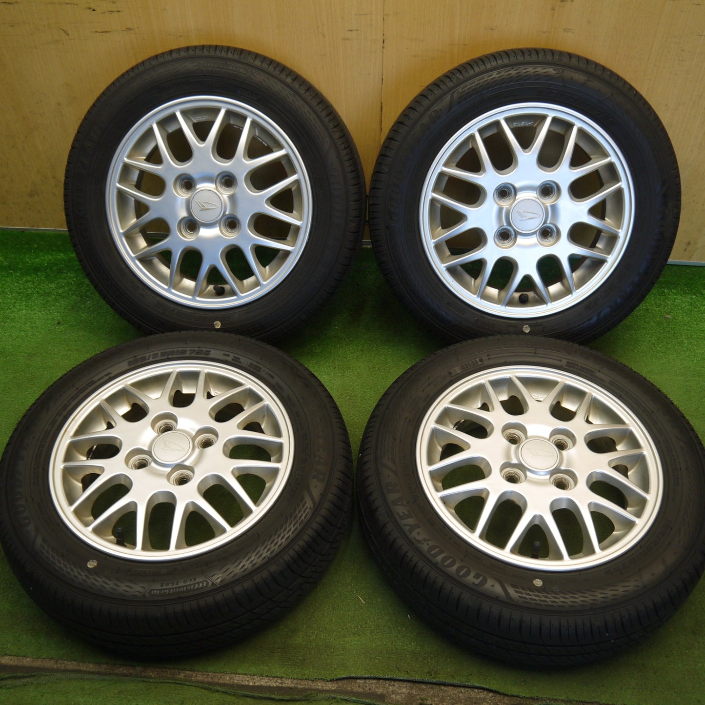 バリ溝！23年！ほぼ10分◎ダイハツ アトレー ネイキッド 等 純正 155/65R13 グッドイヤー EfficientGrip ECO EG02 13インチ PCD100/4H◎6072405Hノ