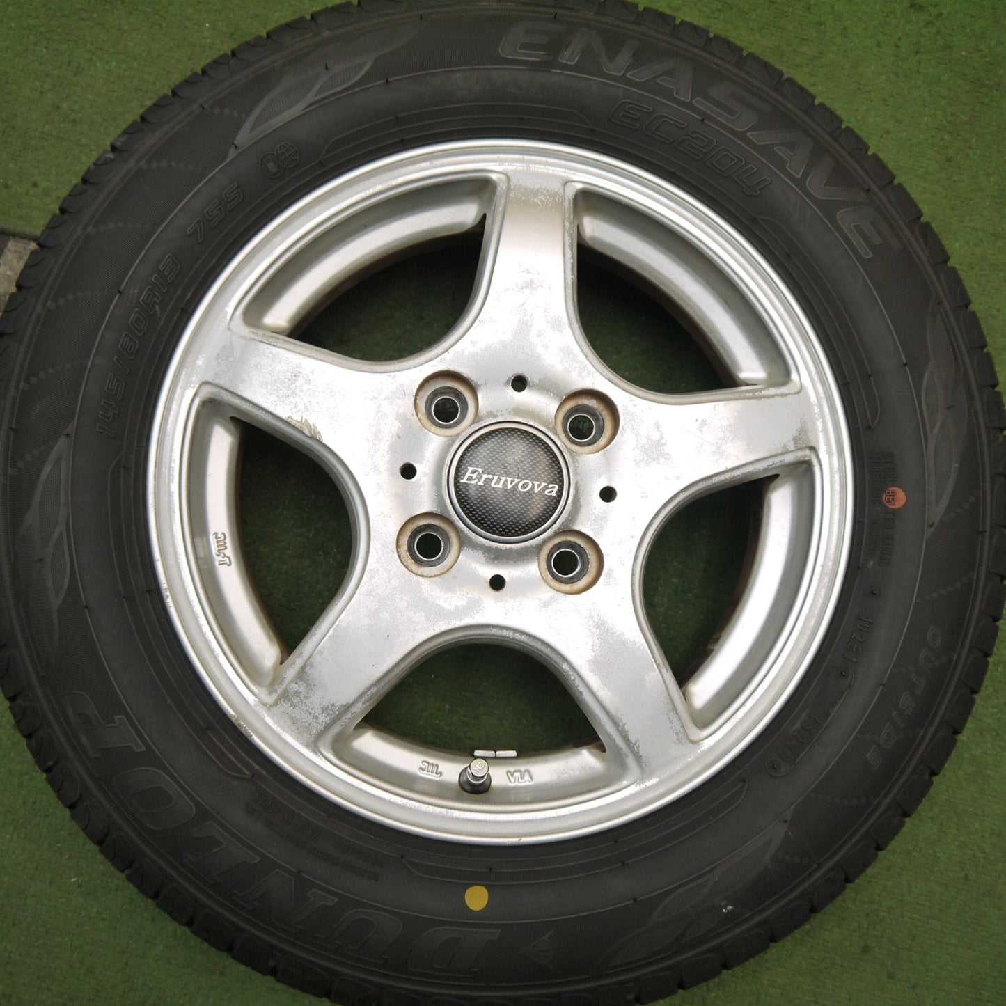 バリ溝！23年！8.5分★145/80R13 ダンロップ エナセーブ EC204 Eruvova 13インチ PCD100/4H★5080504Hノ