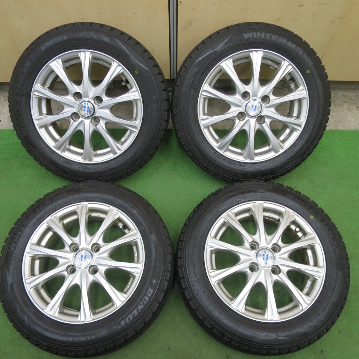 バリ溝！23年！キレイ！9.5分★スタッドレス 165/65R14 ダンロップ ウインターマックス WM02 NEXTA ネクスタ 14インチ PCD100/4H★6022304TTス