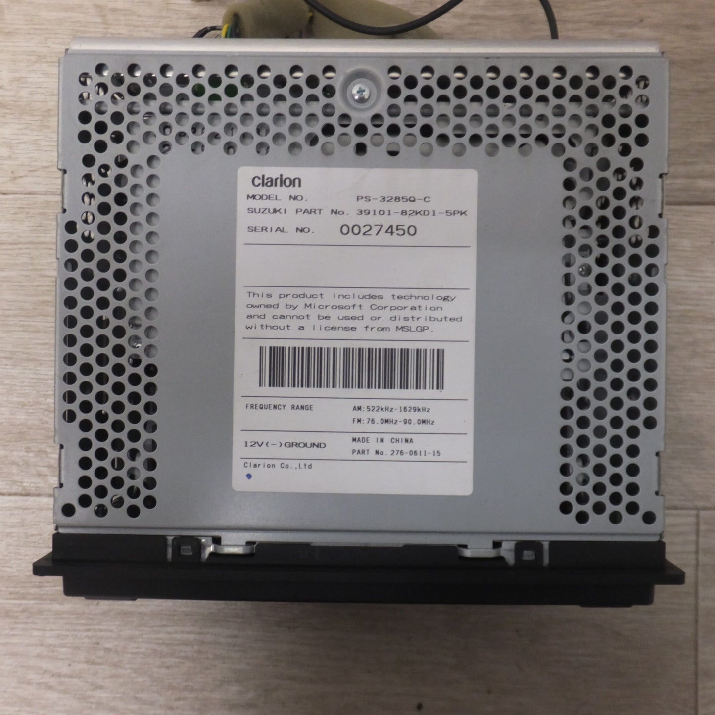 [送料無料] ★クラリオン製 スズキ 純正 カーオーディオ CDプレーヤー PS-3285Q-C 39101-82KD1-5PK[35]★