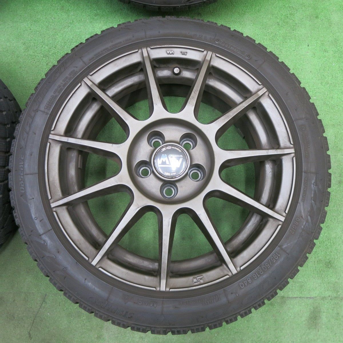 バリ溝！9.5分以上★アウディ 等 MSW 85 O・Z 195/50R16 スタッドレス トーヨー ガリット GIZ OZ 16インチ PCD100/5H★6011906ナス