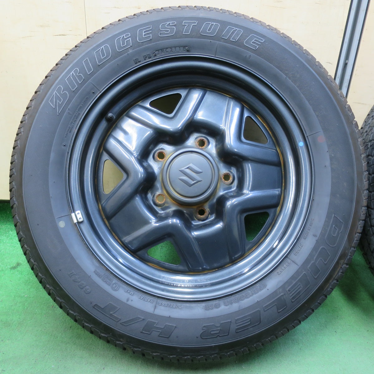 バリ溝！8.5分★スズキ JB64 ジムニー 純正 スチール 175/80R16 ブリヂストン デューラー H/T 684Ⅱ 16インチ PCD139.7/5H★5100908イノ