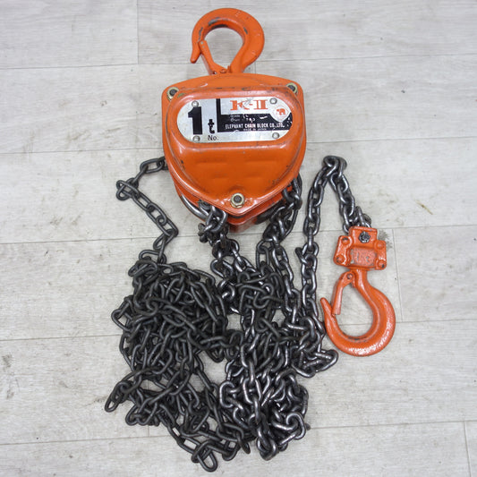 [送料無料] ◆象印 チェーンブロック 1ton K-2 L T-6.3 1000kg 1トン K-Ⅱ ELEPHANT 吊り 工具 エレファント②◆
