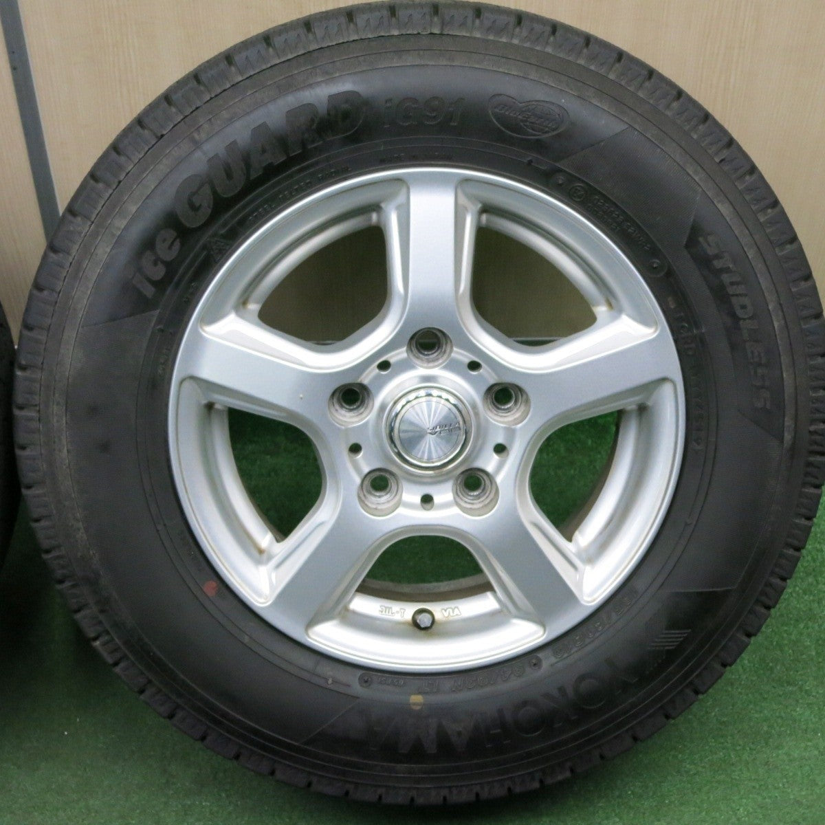 バリ溝！9分★スタッドレス 165/80R13 ヨコハマ アイスガード iG91 SIBILLA V88 シビラ 13インチ PCD114.3/5H★4040903TNス