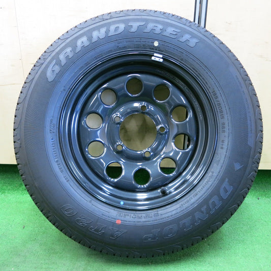 *送料無料* 新車外し！24年★スズキ JB74 ジムニーシエラ 純正 195/80R15 ダンロップ AT20 グラントレック 15インチ PCD139.7/5H★4061405ナノ