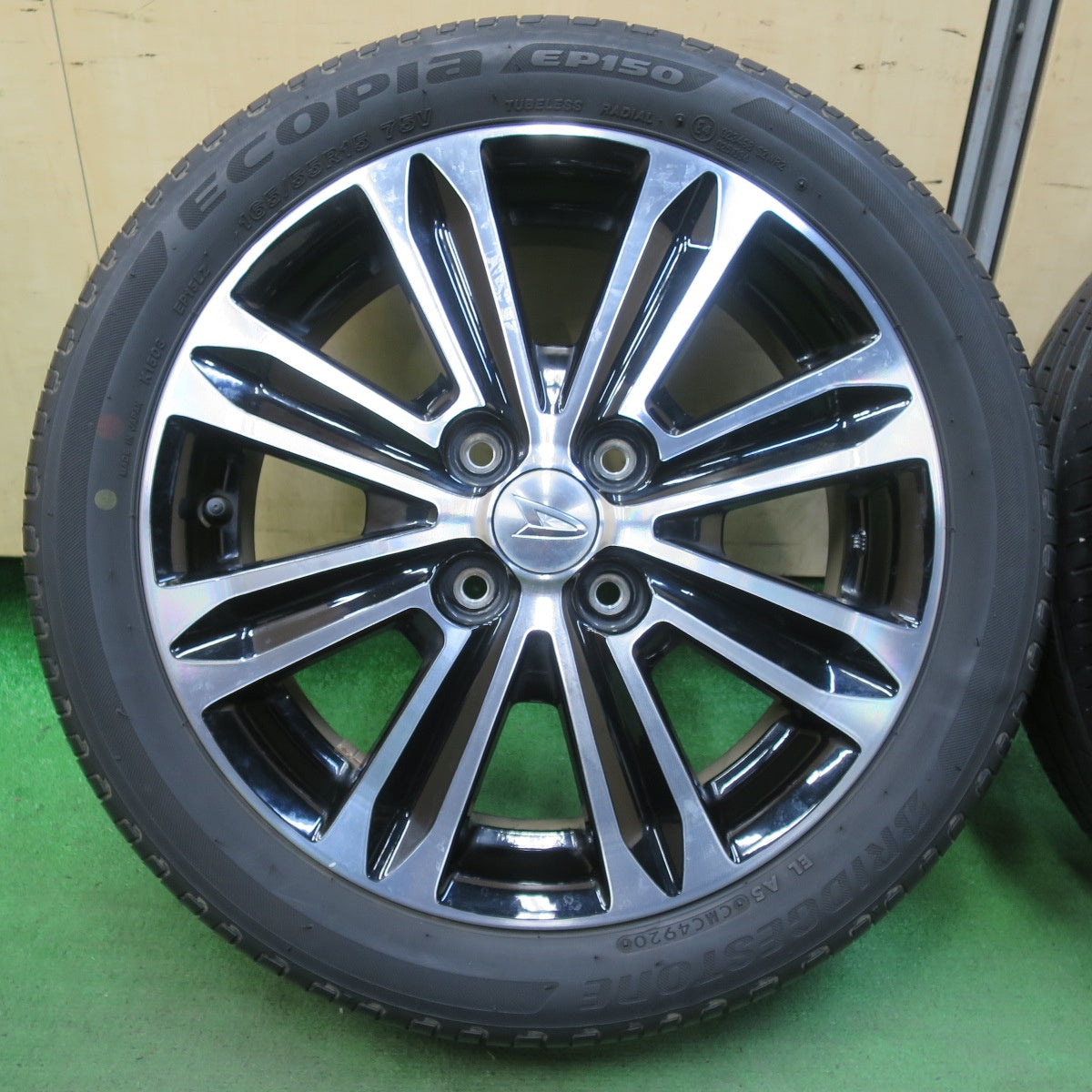 4本価格★ダイハツ キャスト タント 等 純正 165/55R15 ブリヂストン エコピア EP150 15インチ PCD100/4H★5101706イノ