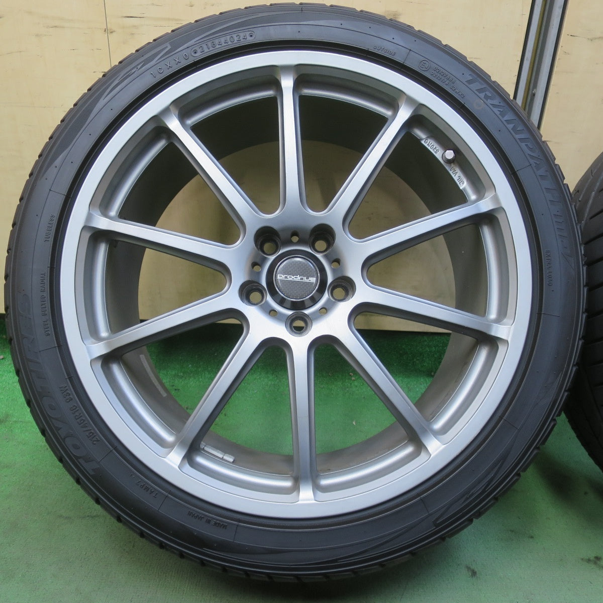 バリ溝！24年！9.5分◎プリウス 86 BRZ 等 Prodrive GC-010E 215/45R18 トーヨー トランパス MP7 プロドライブ 18インチ PCD100/5H◎6072802イノ