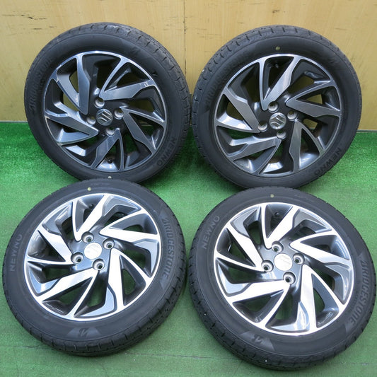 バリ溝！24年！9.5分★スズキ MK32S スペーシア カスタム 純正 165/55R15 ブリヂストン NEWNO 15インチ PCD100/4H★6022309HAノ