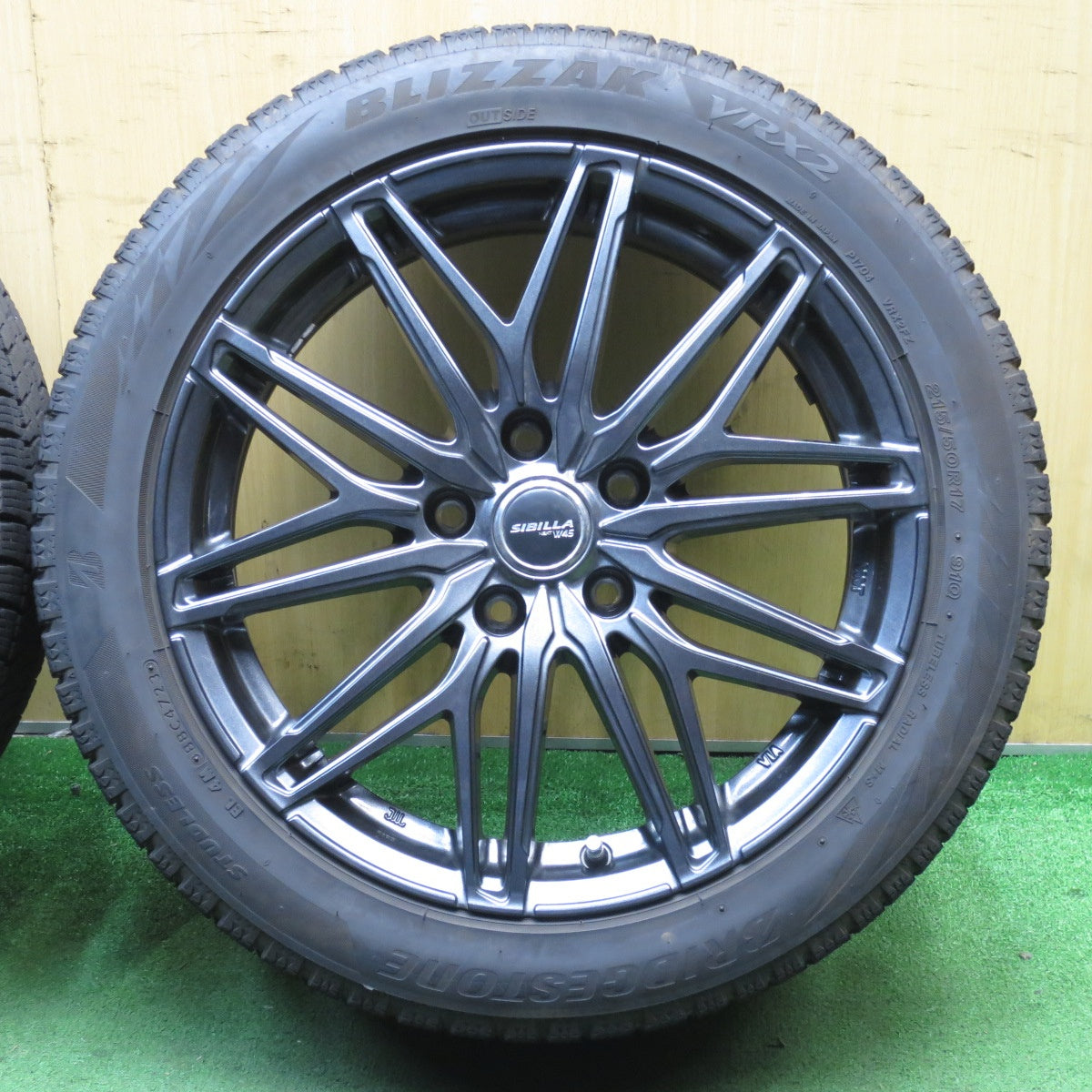 バリ溝！23年！9.5分★スタッドレス 215/50R17 ブリヂストン ブリザック VRX2 SIBILLA NEXT W45 シビラ 17インチ PCD114.3/5H★5061202NJス