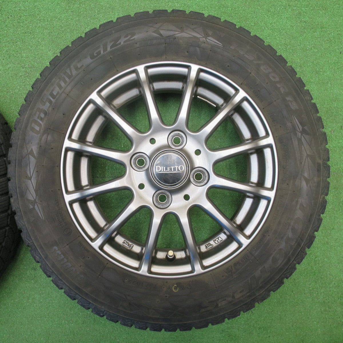 バリ溝！22年！8.5分★スタッドレス 145/80R13 トーヨー オブザーブ GIZ2 DILETTO ディレット 13インチ PCD100/4H★5120402NJス
