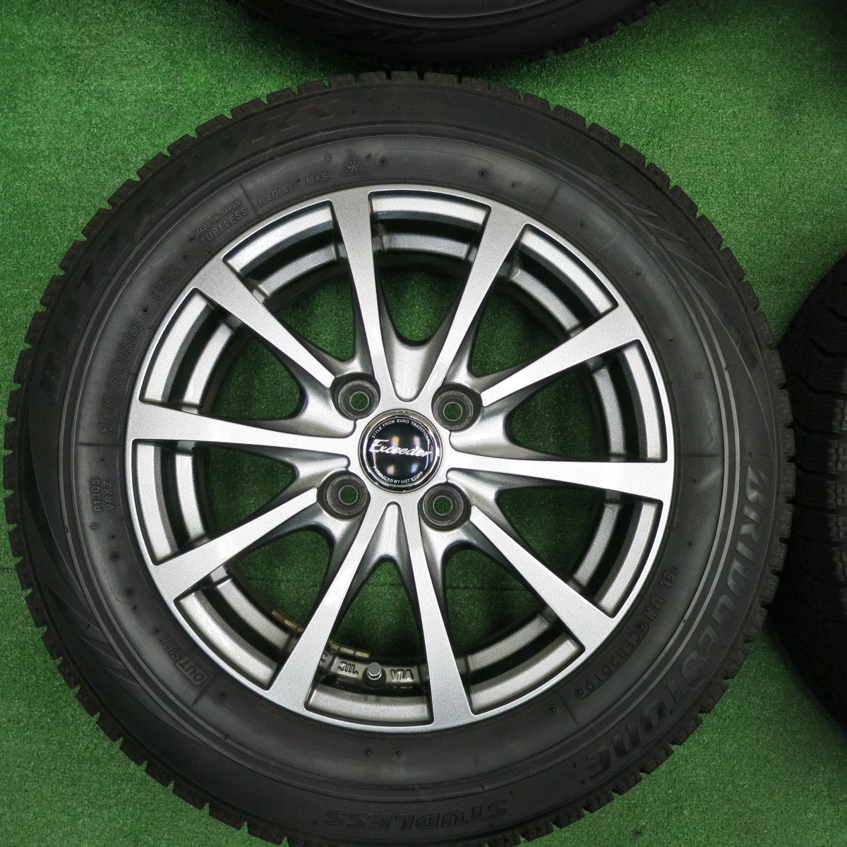 [送料無料] キレイ★スタッドレス 165/70R14 ブリヂストン ブリザック VRX Exceeder エクシーダー 14インチ PCD100/4H★4120502TNス