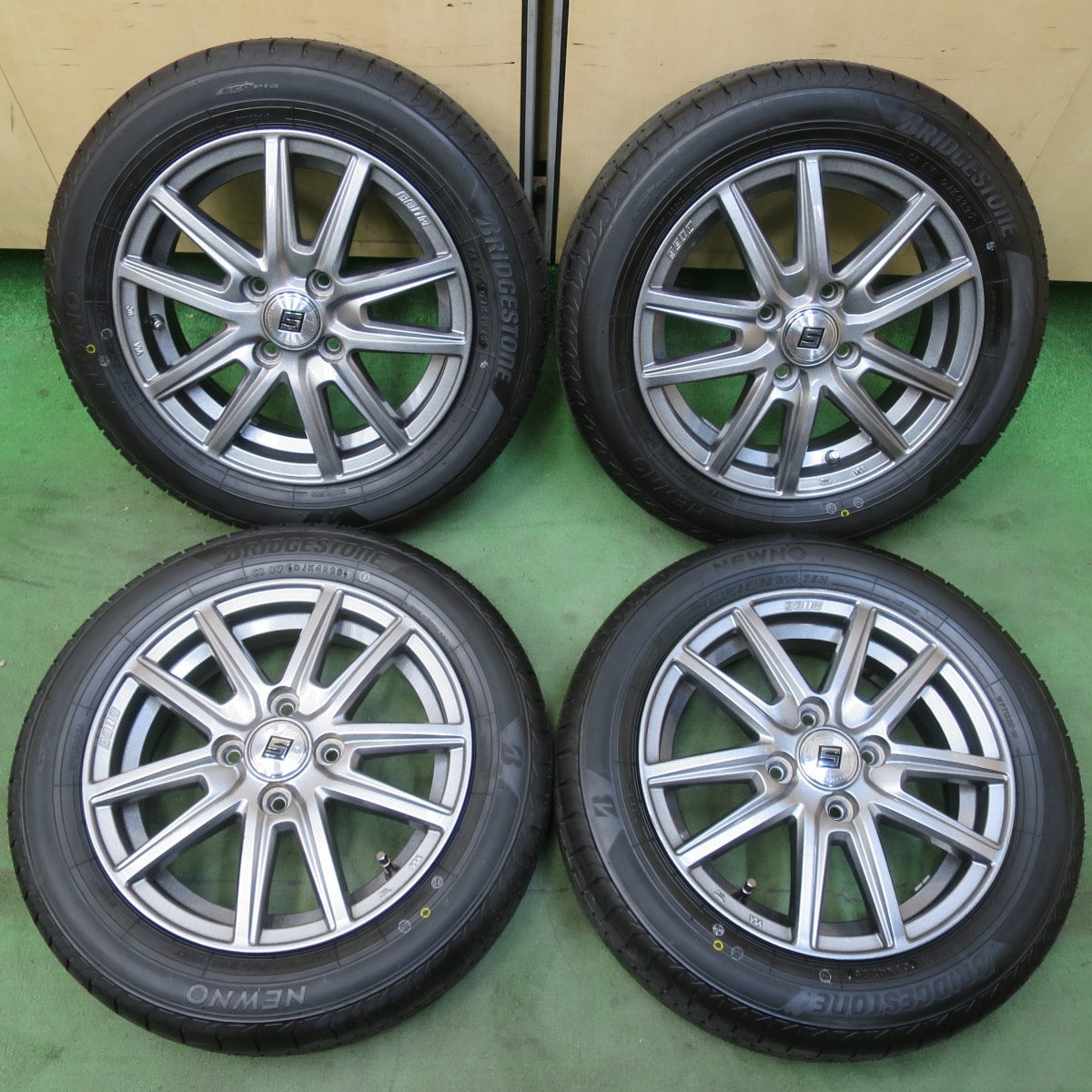 ほぼ未使用！25年！キレイ★155/65R14 ブリヂストン NEWNO SEIN ザイン 14インチ PCD100/4H★6031209イノ