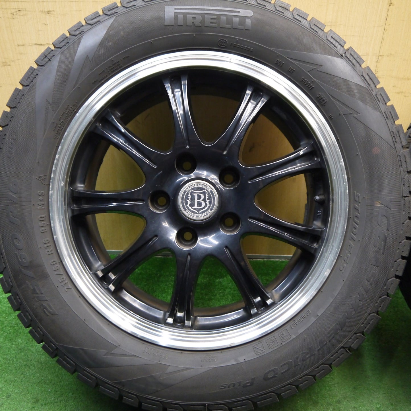 4本価格！21年★スタッドレス 215/60R16 ピレリ アイスアシンメトリコ プラス BRANDLE-LINE ブランドルライン 16インチ PCD114.3/5H★5082001Hス