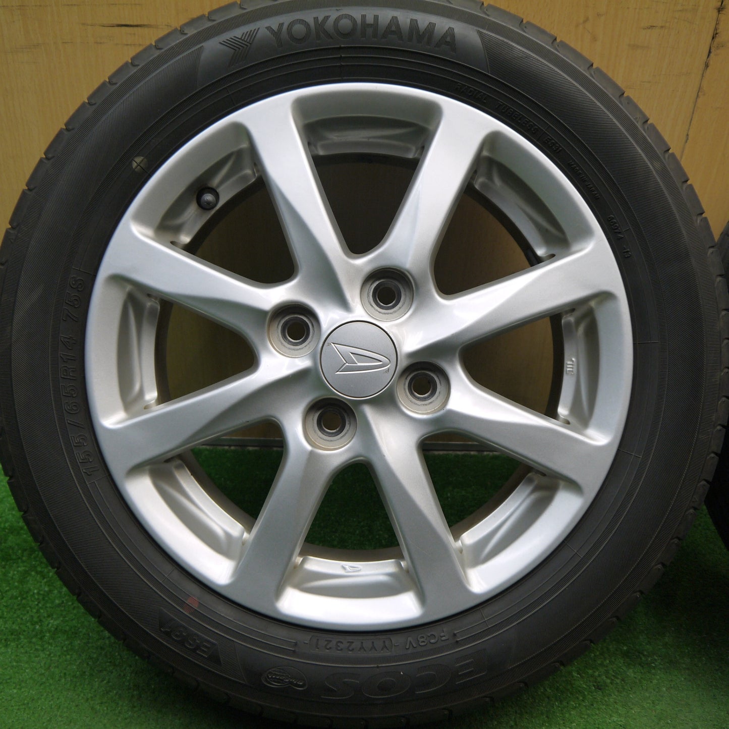 キレイ！21年★ダイハツ ムーヴ タント 等 純正 155/65R14 ヨコハマ エコス ES31 14インチ PCD100/4H★5052708Hノ