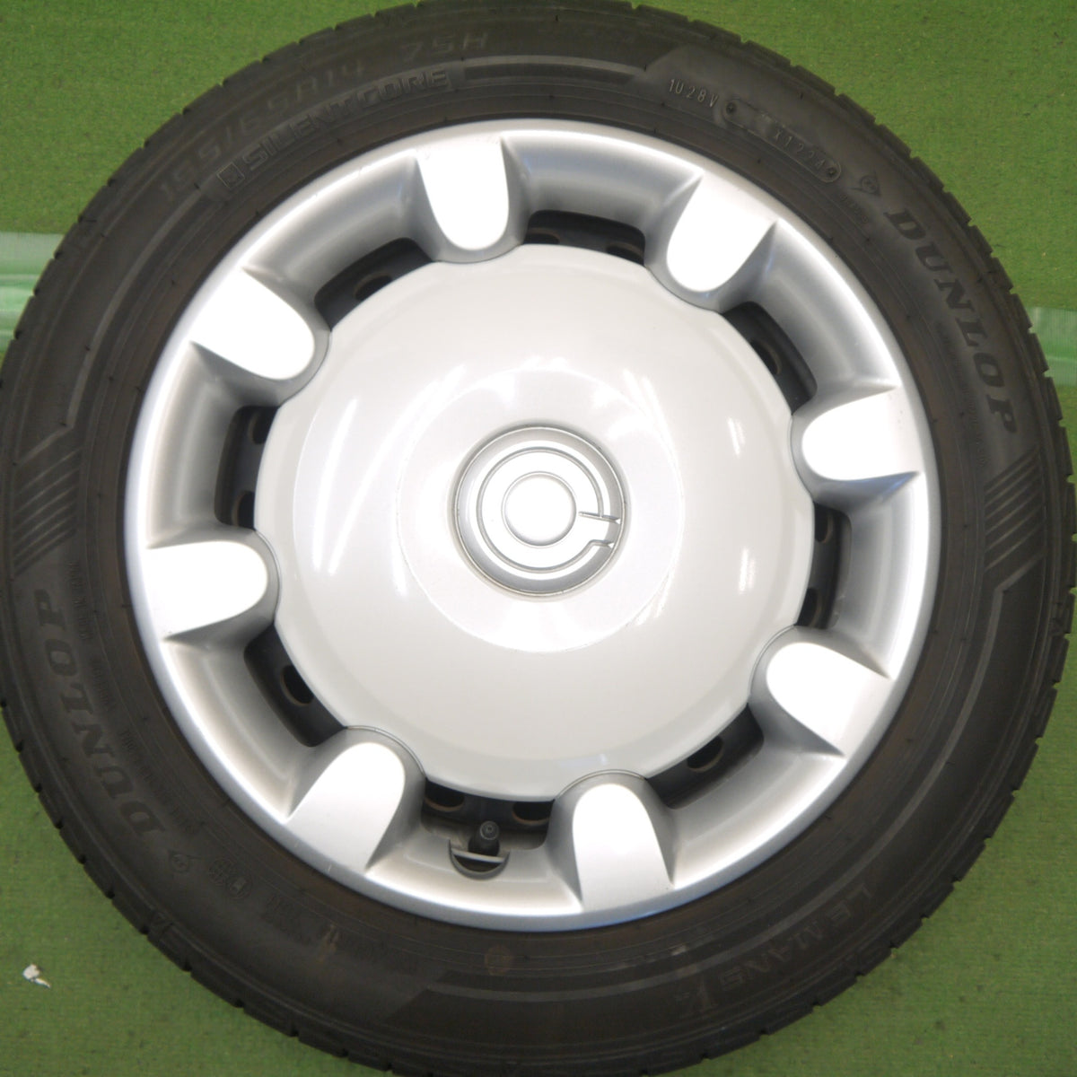 4本価格！24年◎ダイハツ LA800S ムーヴ キャンバス 純正 スチール 155/65R14 ダンロップ LE MANS V+ 14インチ PCD100/4H◎6091602Hノ