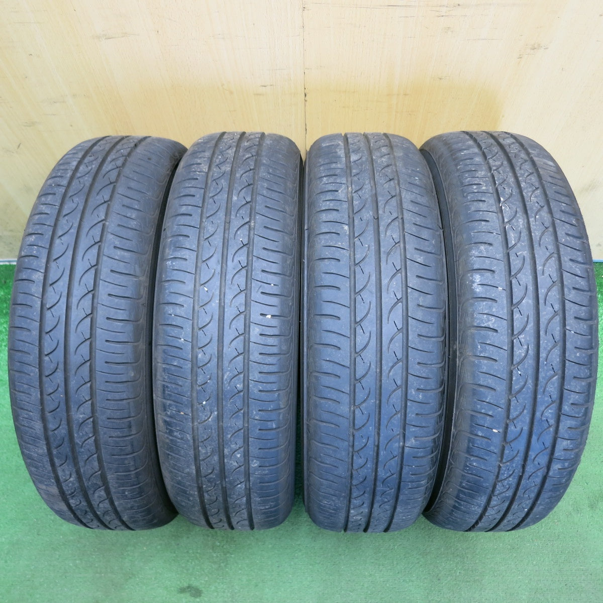 バリ溝！25年！8.5分◎ダイハツ タント ムーヴ 純正 155/65R14 ヨコハマ ブルーアース AE01 14インチ PCD100/4H◎6071602HAノ