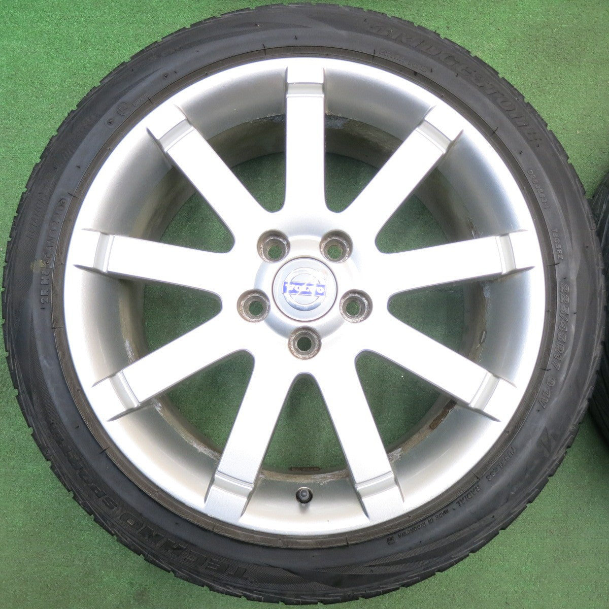 4本価格★ボルボ V70 純正 225/45R17 ブリヂストン TECHNO SPORTS 17インチ PCD108/5H★6032301HAノ