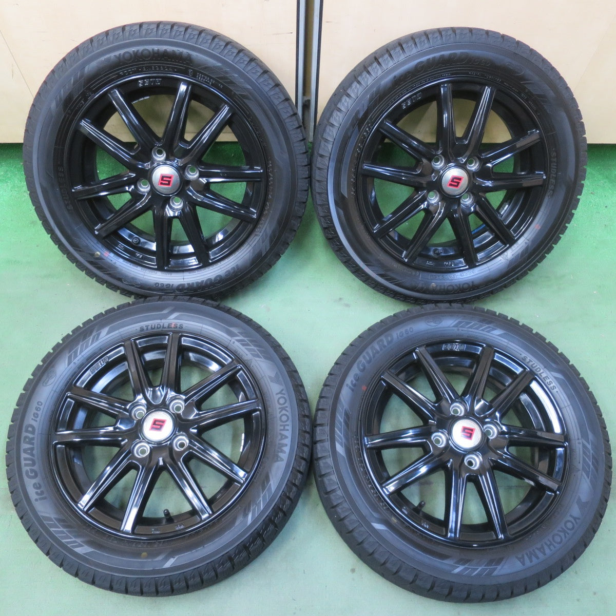バリ溝！24年！ほぼ10分◎スタッドレス 165/65R14 ヨコハマ アイスガード iG60 SEIN ザイン 14インチ PCD100/4H◎6091102イス