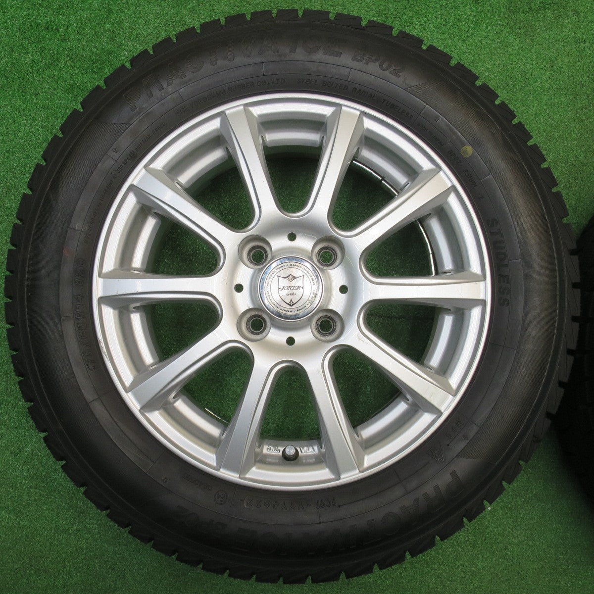 バリ溝！22年！9.5分★スタッドレス 175/65R14 プラクティバ アイス BP02 ヨコハマ製 JOKER ジョーカー 14インチ PCD100/4H★5110403NJス