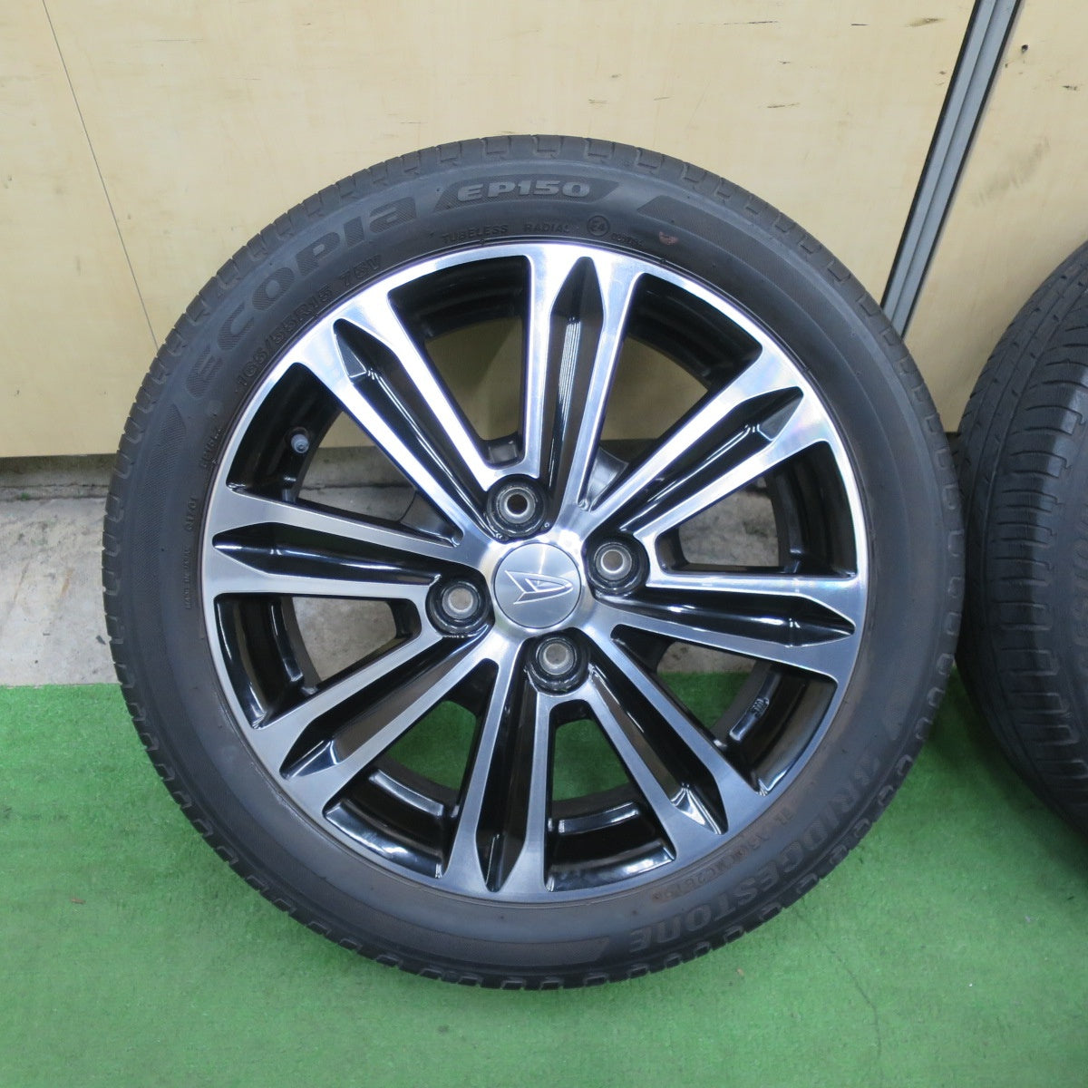 キレイ★ダイハツ LA600S タント カスタム 純正 165/55R15 ブリヂストン エコピア EP150 15インチ PCD100/4H★6021201TTノ