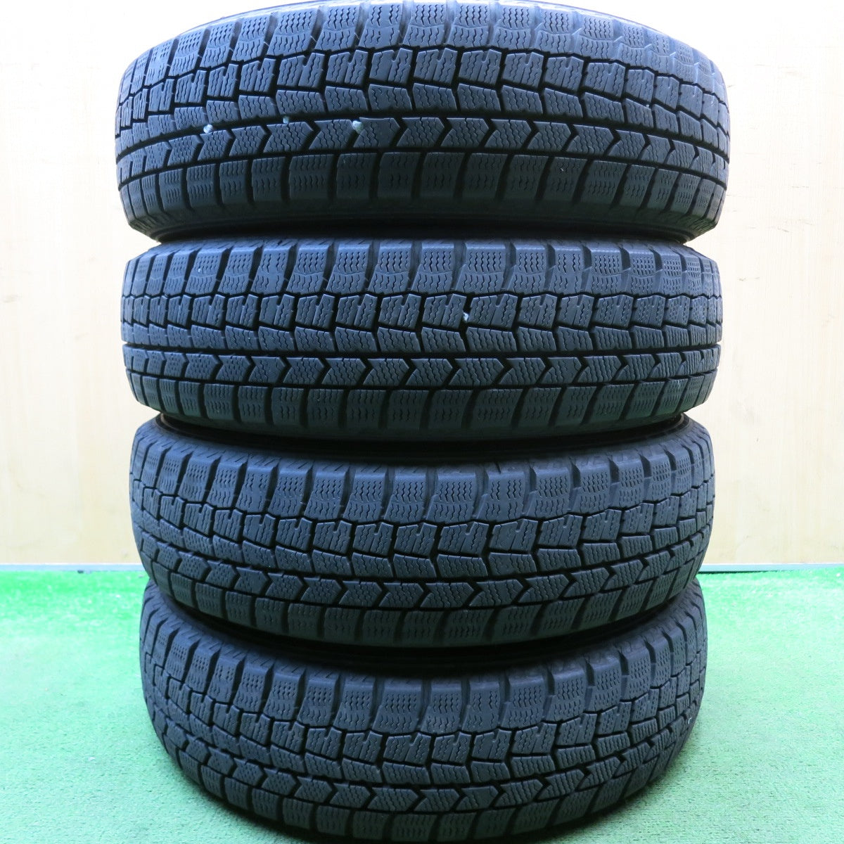 バリ溝！22年！8.5分★スタッドレス 155/65R14 ダンロップ ウインターマックス WM02 ZACK JP-205 MONZA ザック 14インチ PCD100/4H★5062106HAス