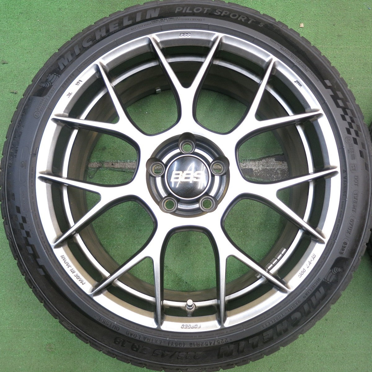 バリ溝！23年！キレイ！9分★ベンツ 等 BBS RE-V7 006 007 225/45R18 255/40R18 ミシュラン パイロットスポーツ5 18インチ PCD112/5H★5072608HAノ