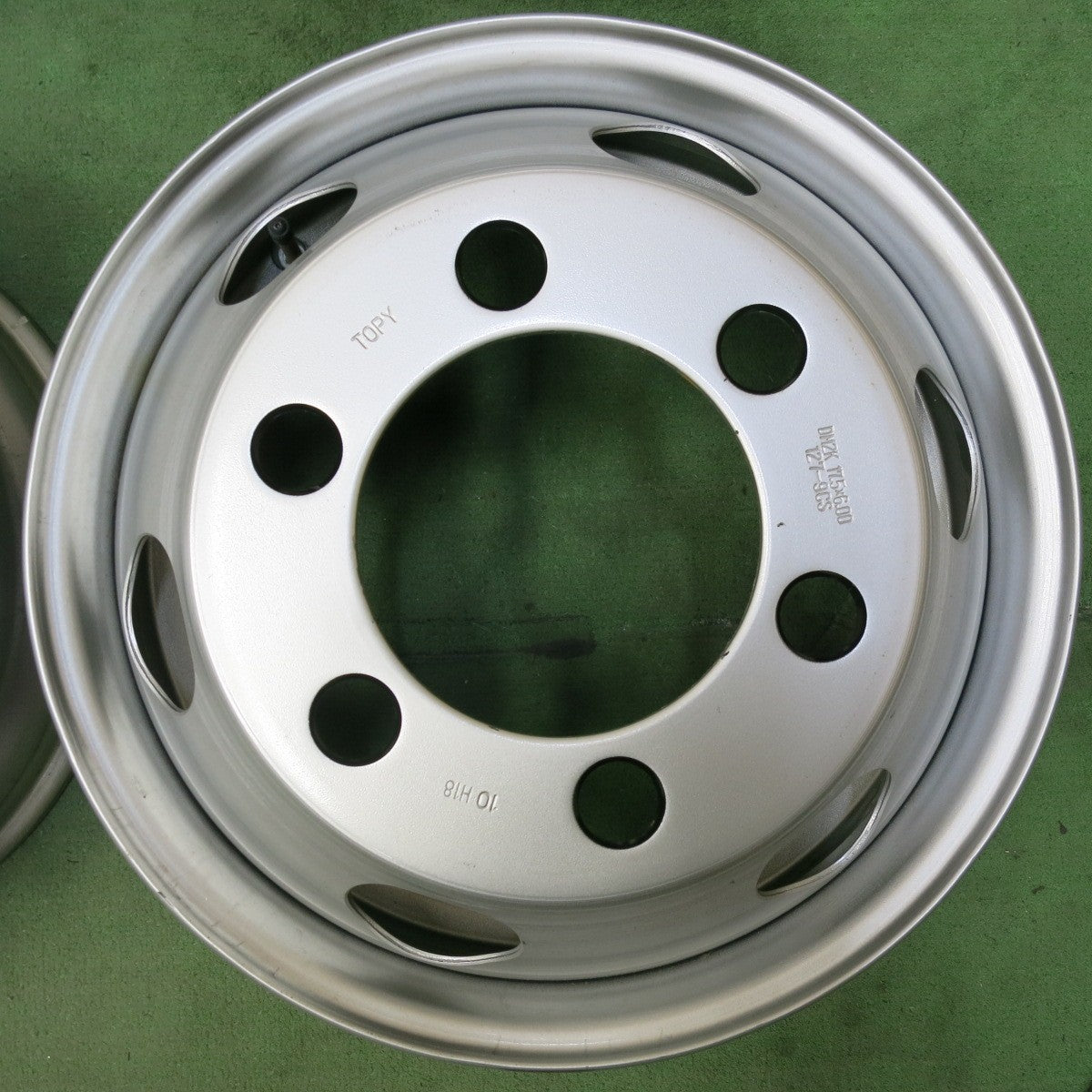新車外し！ほぼ未使用！6本★トラック TOPY スチール ホイール 17.5インチ 17.5×6.00 127-9CS PCD222.25/6H★5070412SYホ