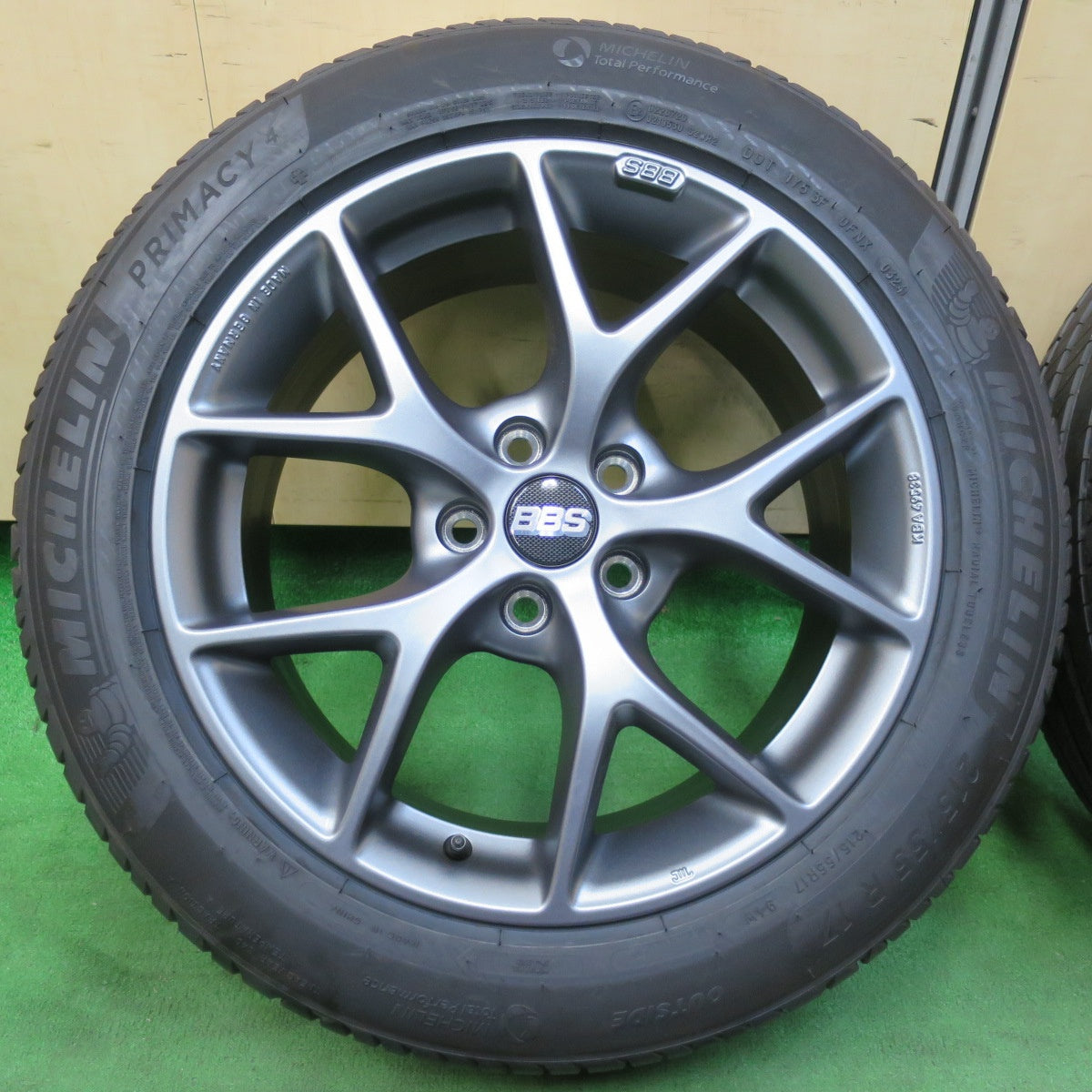 [送料無料] 未使用！24年★ボルボ 等 BBS SR007 KBA49538 215/55R17 ミシュラン プライマシー4 17インチ PCD108/5H★4101302イノ