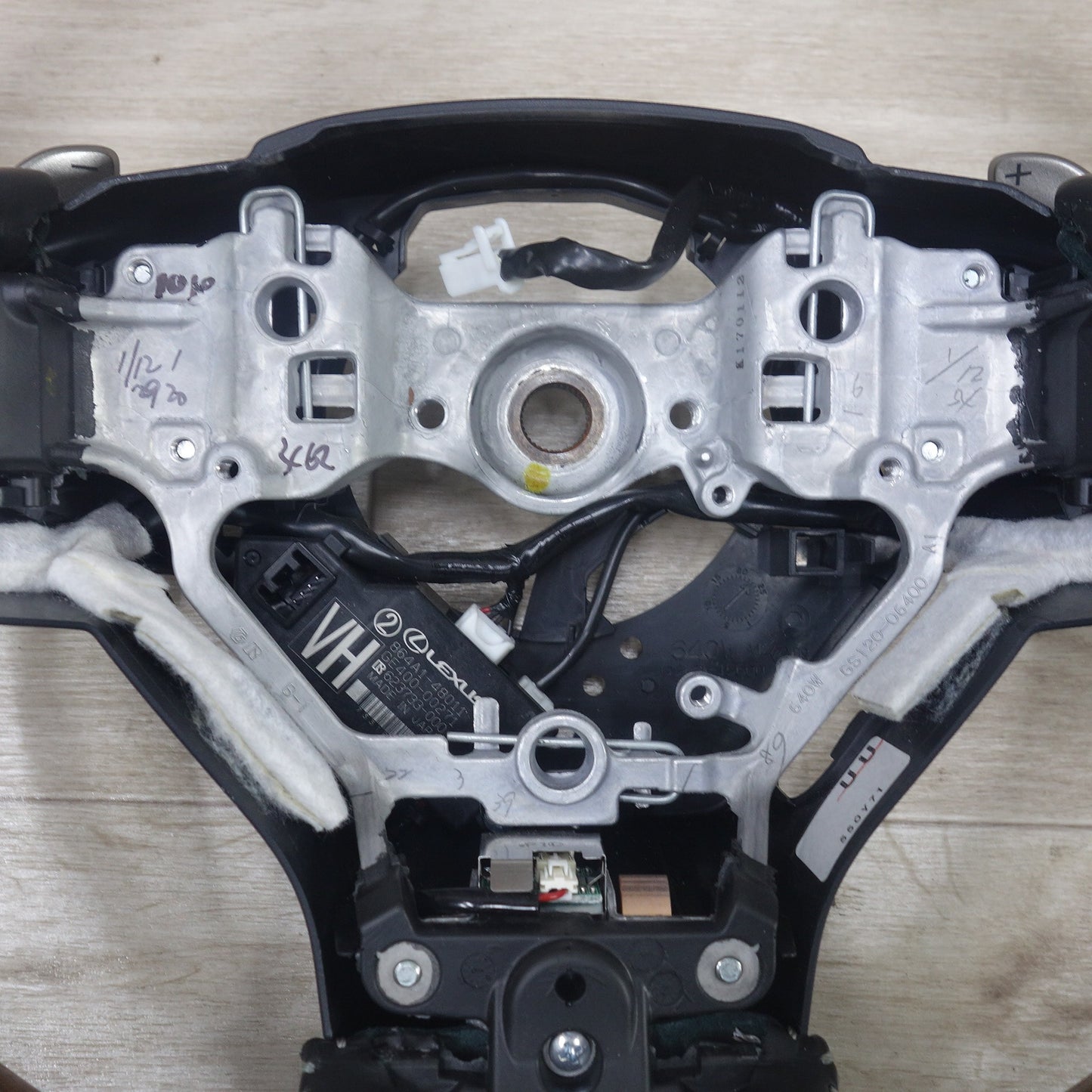 [送料無料] キレイ◆レクサス 純正 ウッド ステアリング ハンドル GS120-06400 864A1-48011 RX ウッド レザー コンビ◆