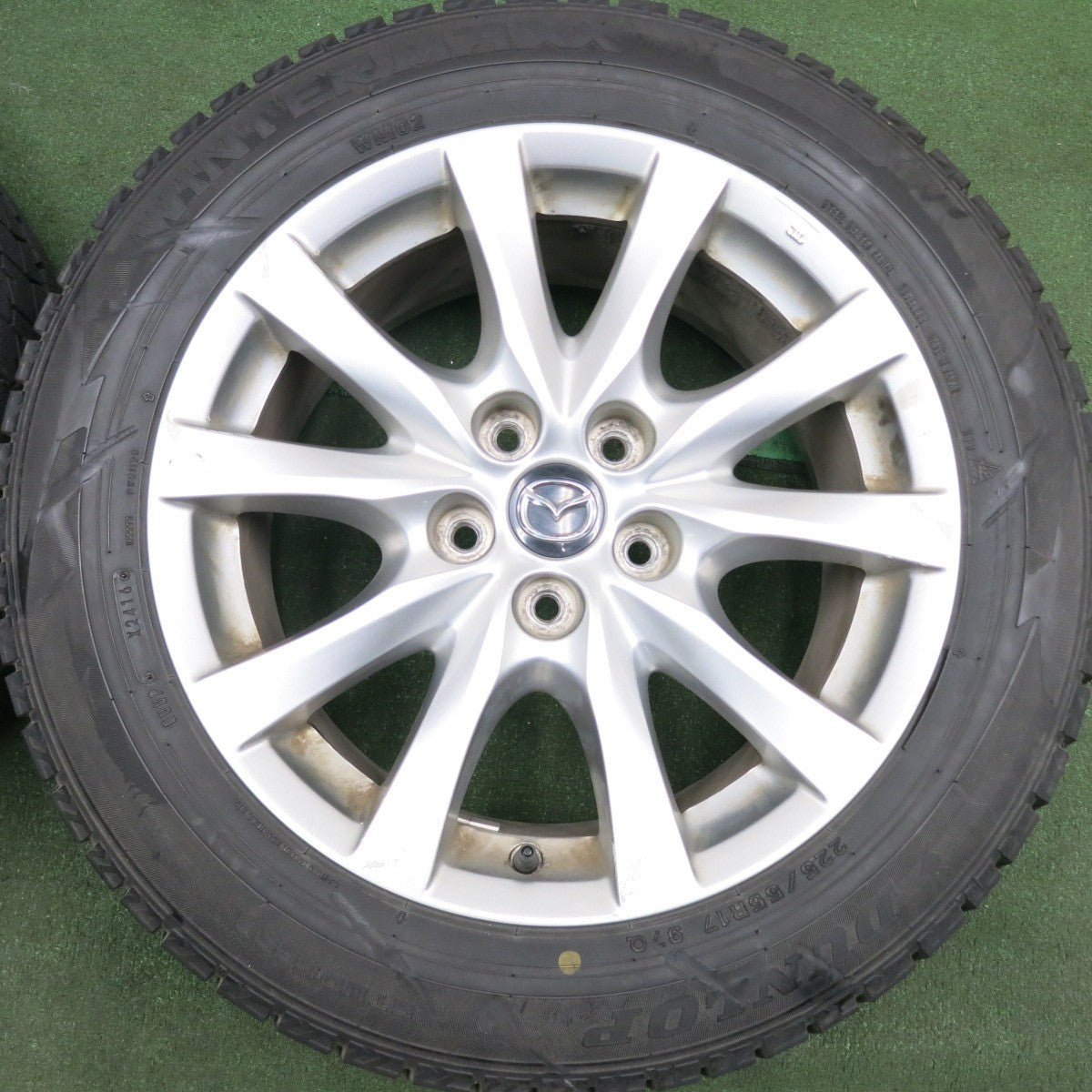 *送料無料* バリ溝！8.5分★マツダ アテンザ ワゴン 純正 225/55R17 スタッドレス ヨコハマ アイスガード iG50 プラス PCD114.3/5H★4051904HAス