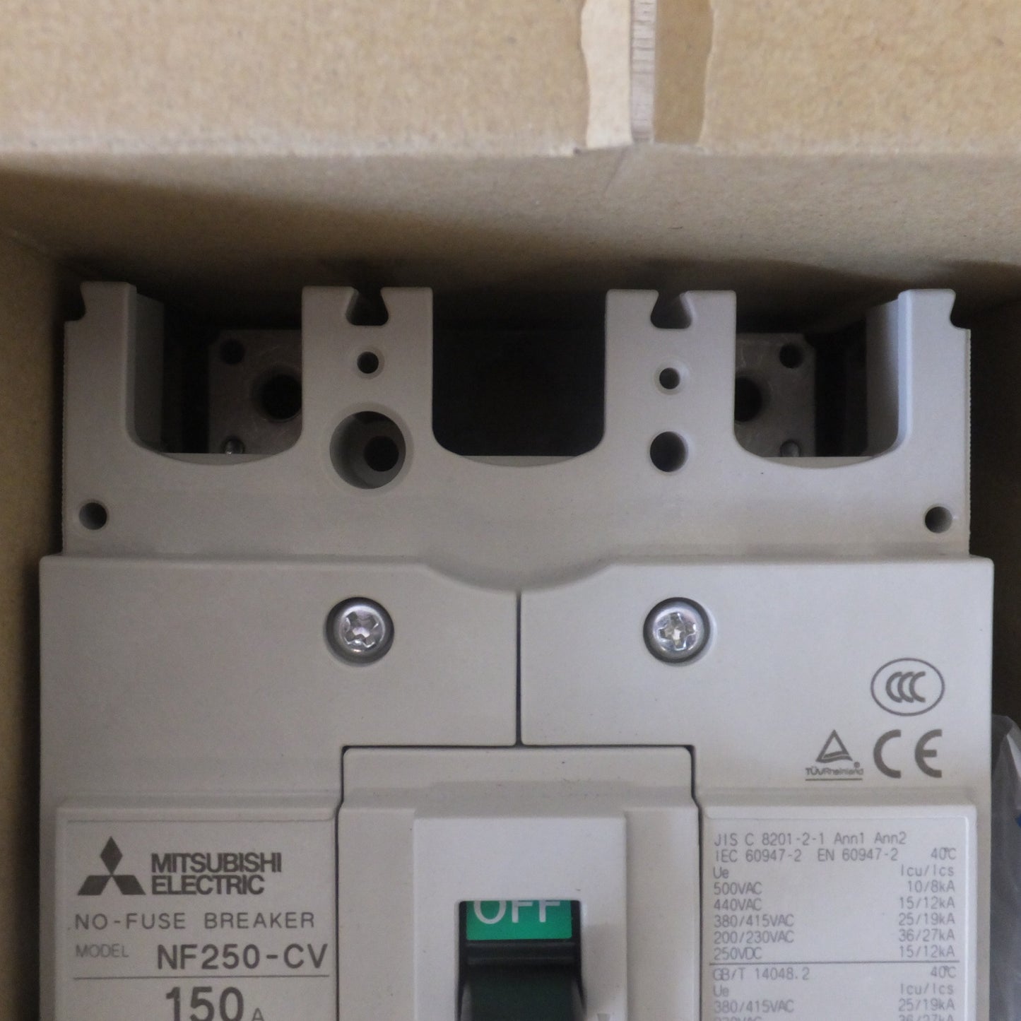 ●複数在庫有●[送料無料] 未使用★三菱 MITSUBISHI 低圧遮断器 ノーヒューズブレーカー NF250-CV 2P 150A★