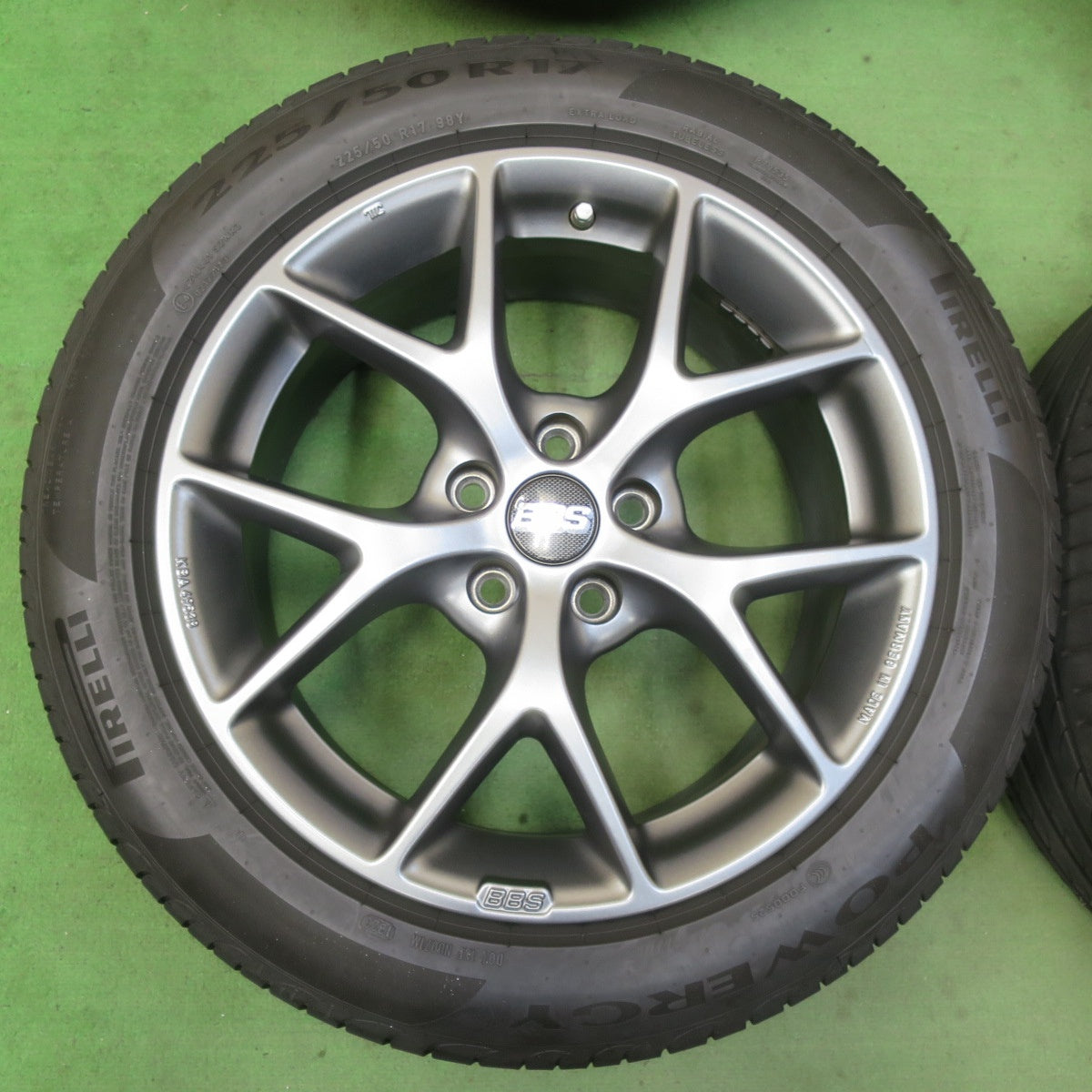 キレイ！23年★ボルボ 等 BBS SR007 225/50R17 ピレリ POWERGY TM パワジー 17インチ PCD108/5H★5071607イノ