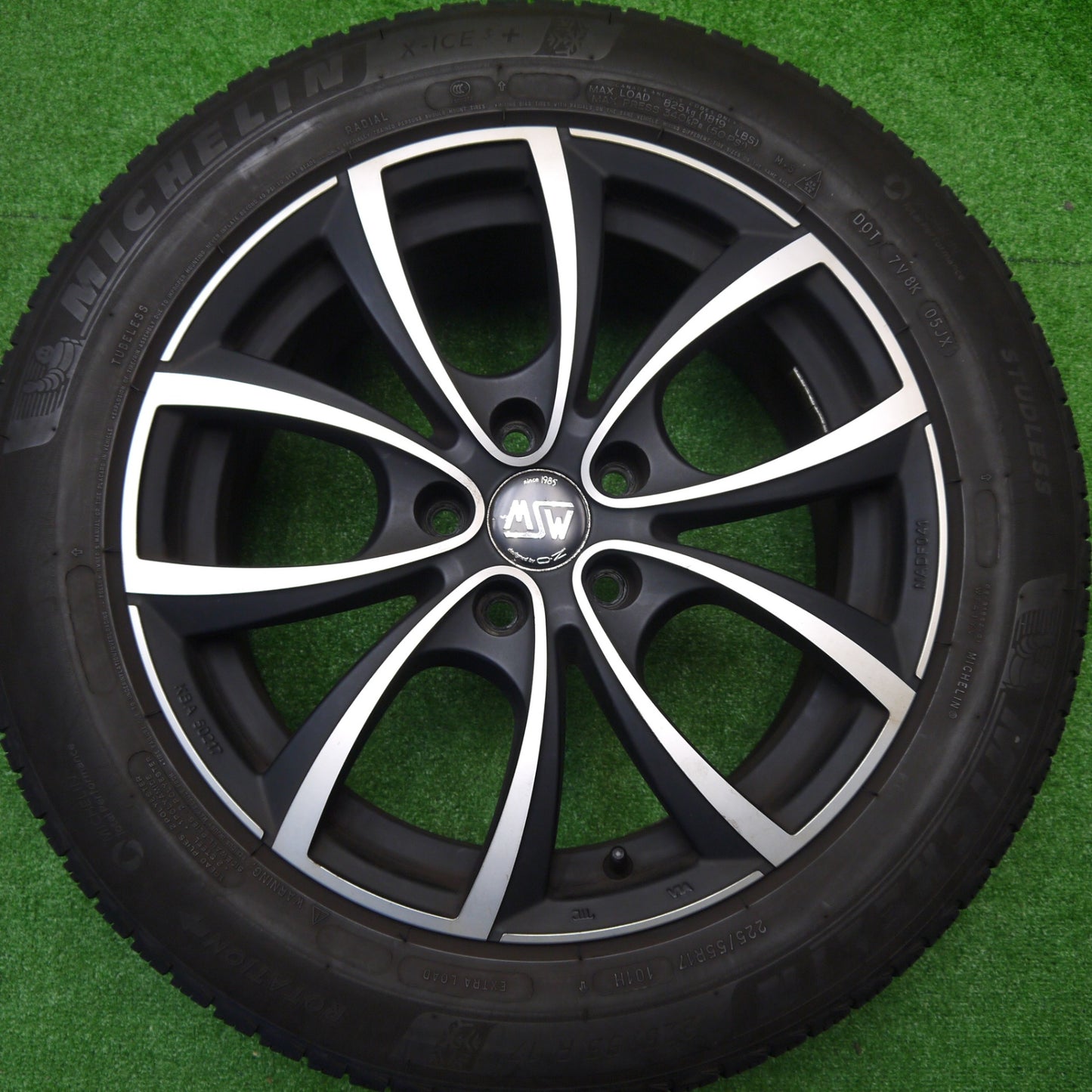 キレイ★BMW 等 O・Z MSW27 225/55R17 スタッドレス ミシュラン X-ICE3+ OZ 17インチ PCD112/5H★5102003Hス