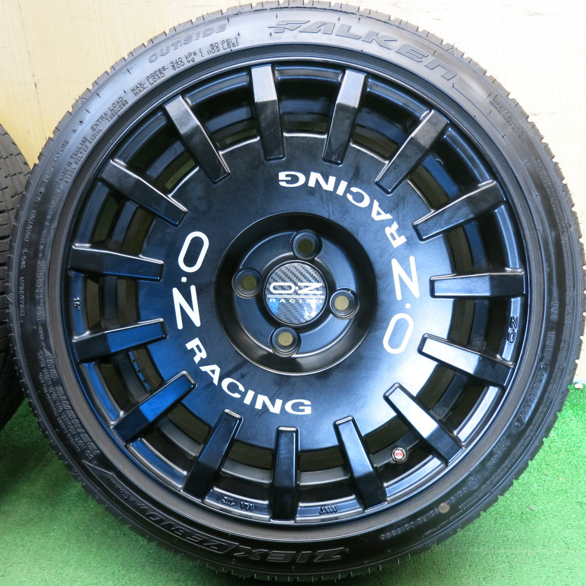 ほぼ未使用！25年◎O・Z RACING Rally RACING 195/45R16 ファルケン ZIEX ZE310 R ECORUN OZ ラリー レーシング 16インチ PCD98/4H◎6081304HAノ