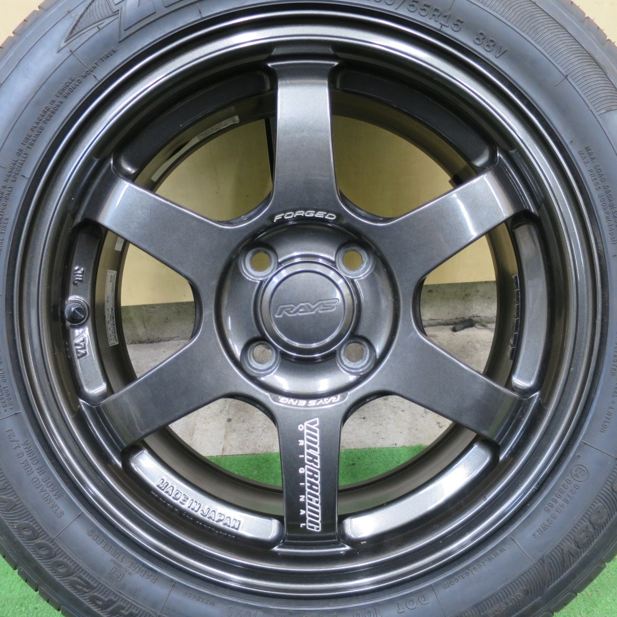 未使用！25年！1本★RAYS VOLK RACING TE37SONIC 205/55R15 ジーテックス HP2000 vfm 15インチ レイズ ボルクレーシング 15×6.5J PCD100/4H★6010508ナノ