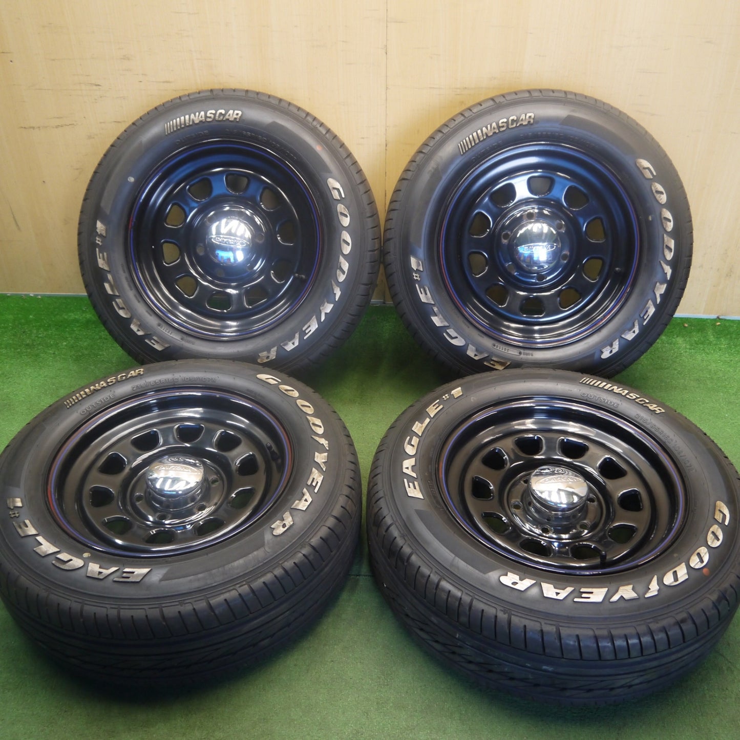 バリ溝！キレイ！9.5分◎215/65R16 109/107R グッドイヤー イーグル #1 ナスカー DAYTONA デイトナ スチール 16インチ PCD139.7/6H◎6061502Hノ