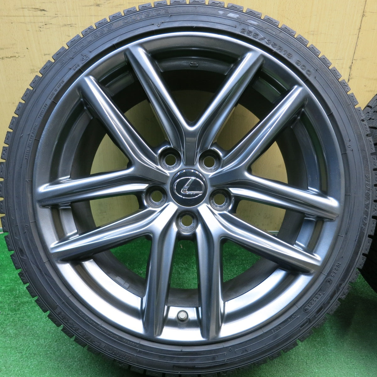 センサー付★レクサス IS Fスポーツ 純正 255/35R18 スタッドレス ダンロップ ウインターマックス 03 18インチ PCD114.3/5H★6022310HAス